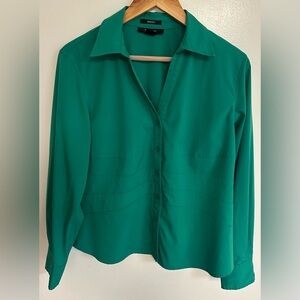 Style & Co. Vibrant Green Button-Down Shirt